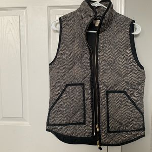 J. Crew herringbone puffer vest